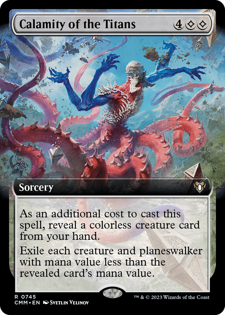 Calamity of the Titans (Extended Art) [Commander Masters] MTG Single Magic: The Gathering  | Multizone: Comics And Games