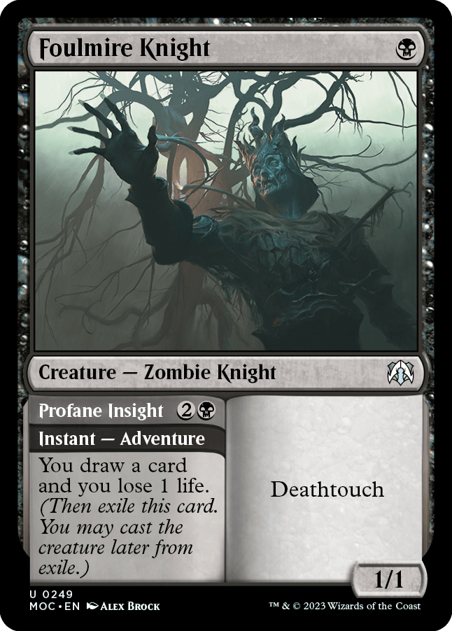 Foulmire Knight // Profane Insight [March of the Machine Commander] MTG Single Magic: The Gathering  | Multizone: Comics And Games