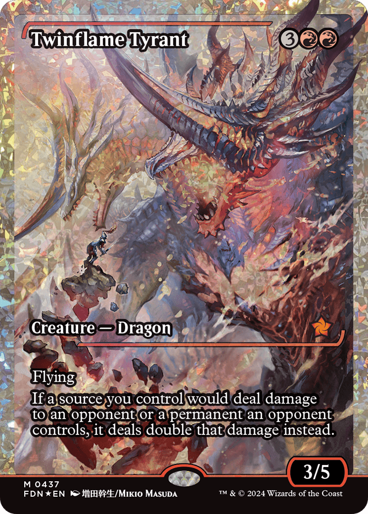 Twinflame Tyrant (Fracture Foil) [Foundations] MTG Single Magic: The Gathering  | Multizone: Comics And Games