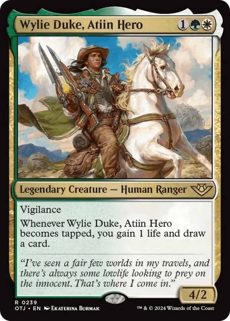 Wylie Duke, Atiin Hero [Outlaws of Thunder Junction] MTG Single Magic: The Gathering  | Multizone: Comics And Games