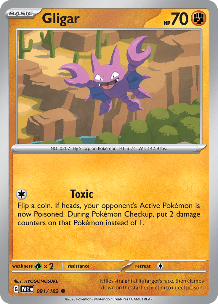 Gligar (091/182) [Scarlet & Violet: Paradox Rift] Pokemon Single Pokémon  | Multizone: Comics And Games