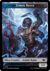 Mercenary // Zombie Rogue Double-Sided Token [Outlaws of Thunder Junction Tokens] MTG Single Magic: The Gathering  | Multizone: Comics And Games