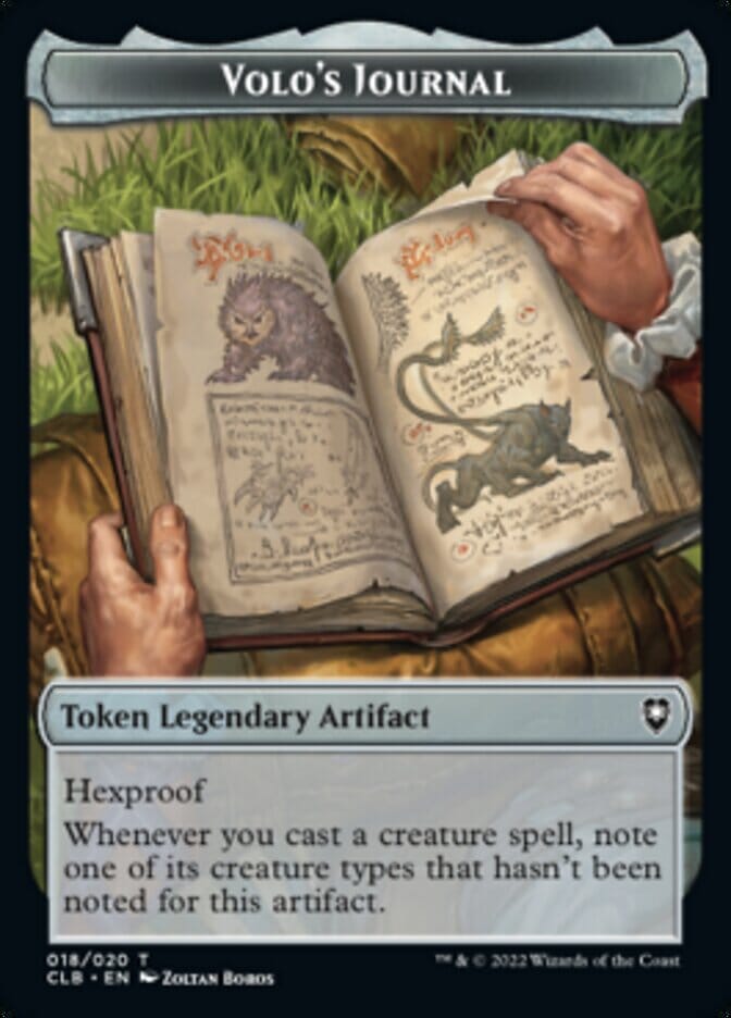 Volo's Journal Token [Commander Legends: Battle for Baldur's Gate Tokens] MTG Single Magic: The Gathering  | Multizone: Comics And Games