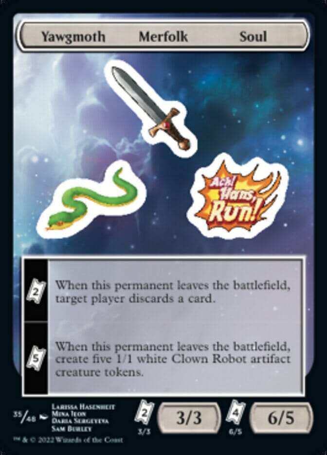 Yawgmoth Merfolk Soul [Unfinity Stickers] MTG Single Magic: The Gathering  | Multizone: Comics And Games