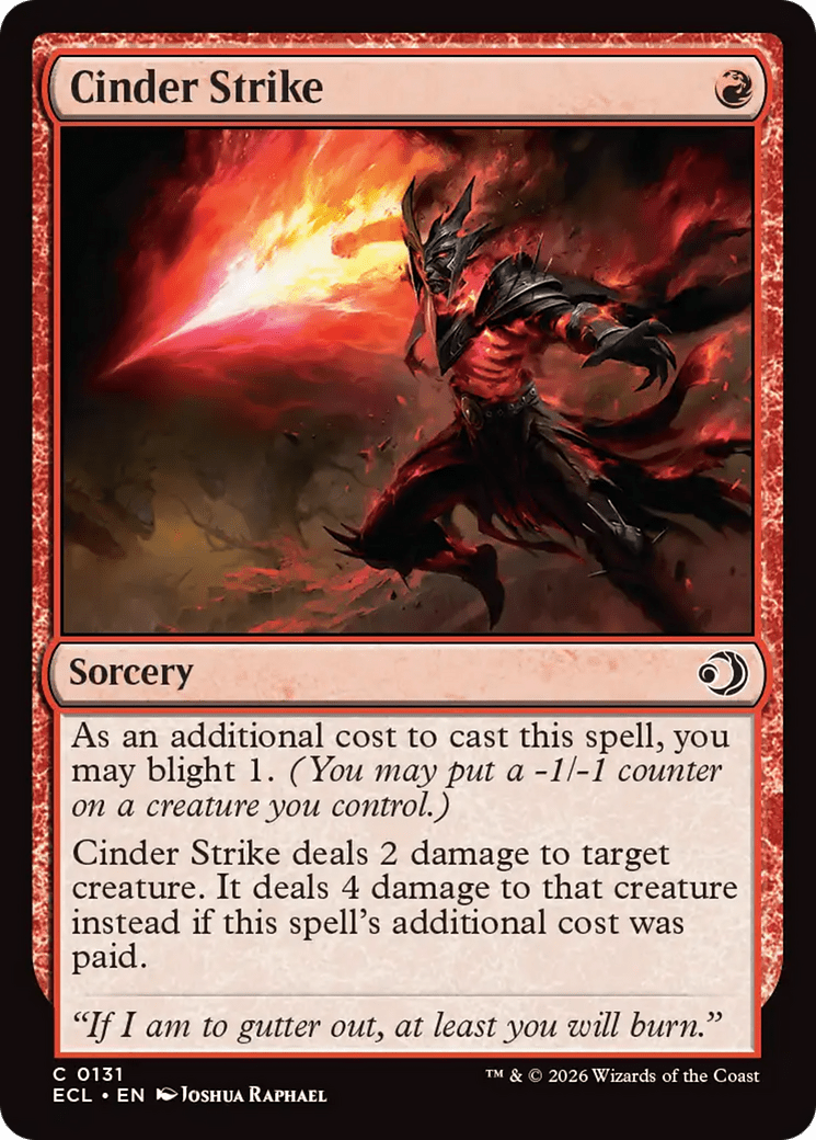 Cinder Strike [Lorwyn Eclipsed] MTG Single Magic: The Gathering  | Multizone: Comics And Games