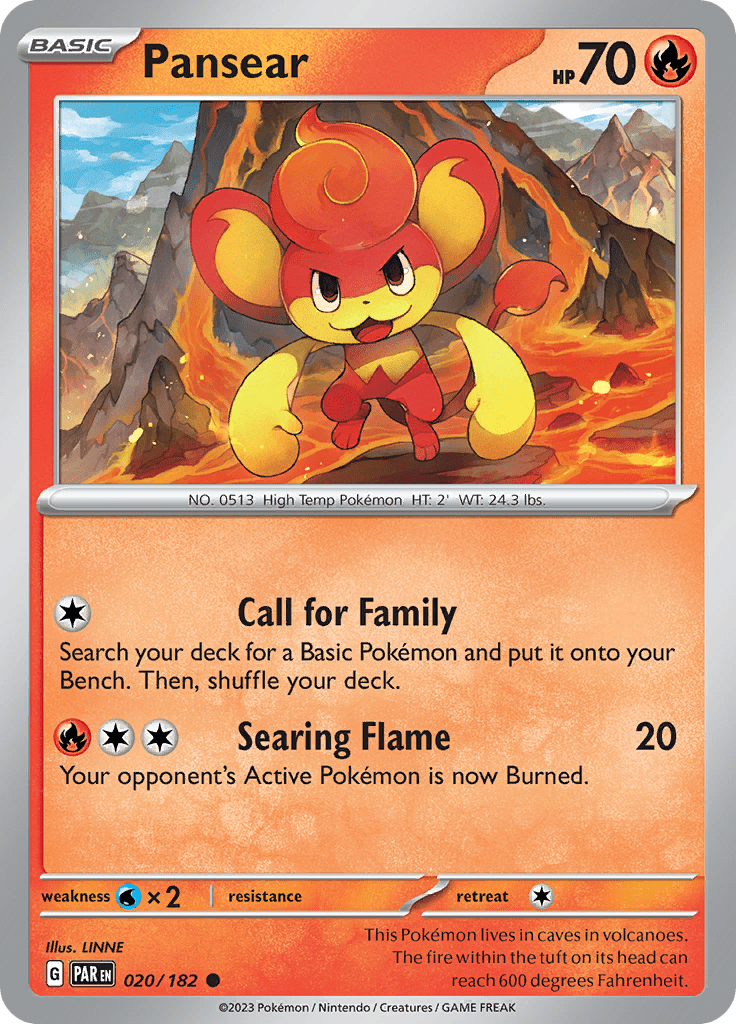 Pansear (020/182) [Scarlet & Violet: Paradox Rift] Pokemon Single Pokémon  | Multizone: Comics And Games