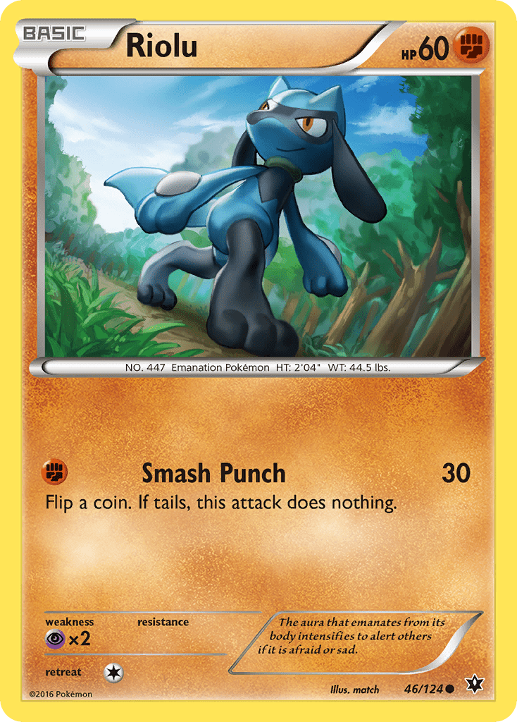 Riolu (46/124) [XY: Fates Collide] Pokemon Single Pokémon  | Multizone: Comics And Games