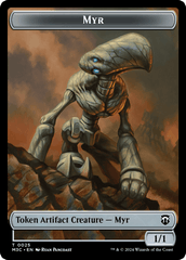 Construct (Ripple Foil) // Myr Double-Sided Token [Modern Horizons 3 Commander Tokens] MTG Single Magic: The Gathering  | Multizone: Comics And Games