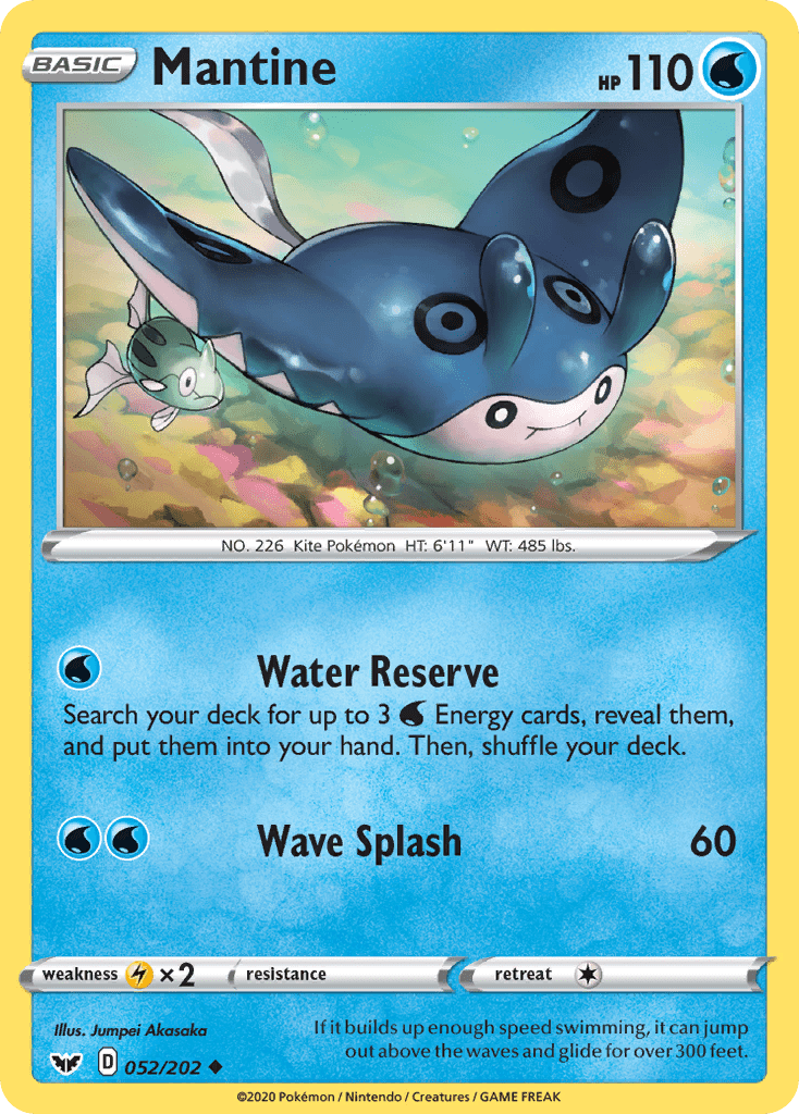 Mantine (052/202) [Sword & Shield: Base Set] Pokemon Single Pokémon  | Multizone: Comics And Games