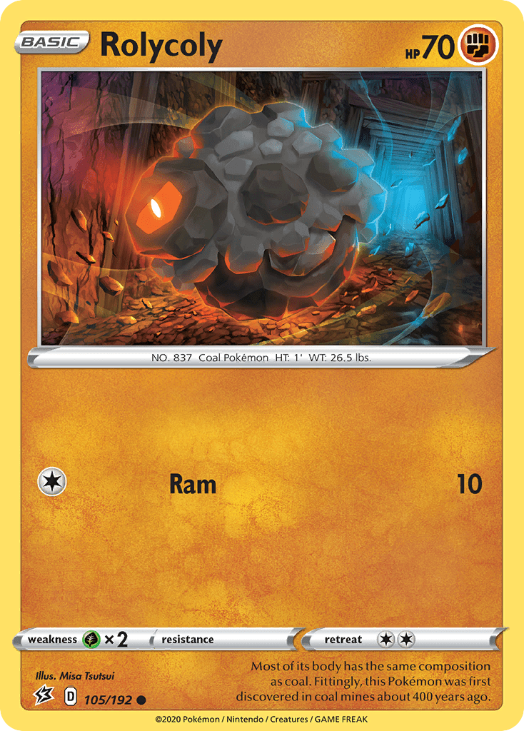 Rolycoly (105/192) [Sword & Shield: Rebel Clash] Pokemon Single Pokémon  | Multizone: Comics And Games
