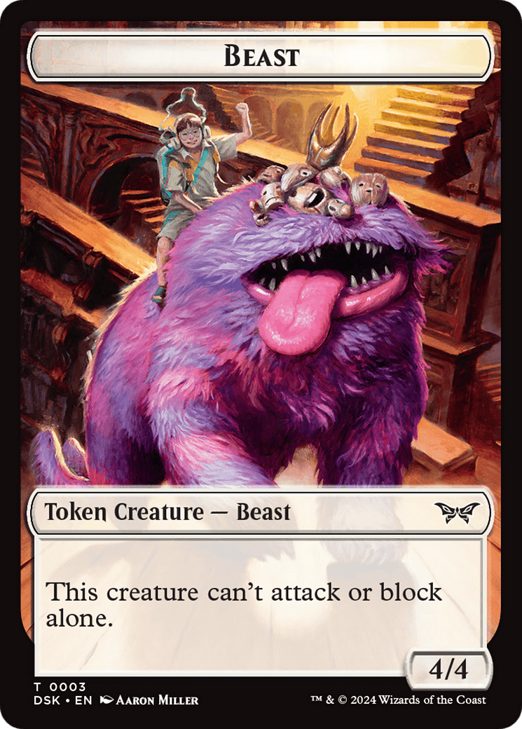 Beast Token [Duskmourn: House of Horror Tokens] MTG Single Magic: The Gathering  | Multizone: Comics And Games
