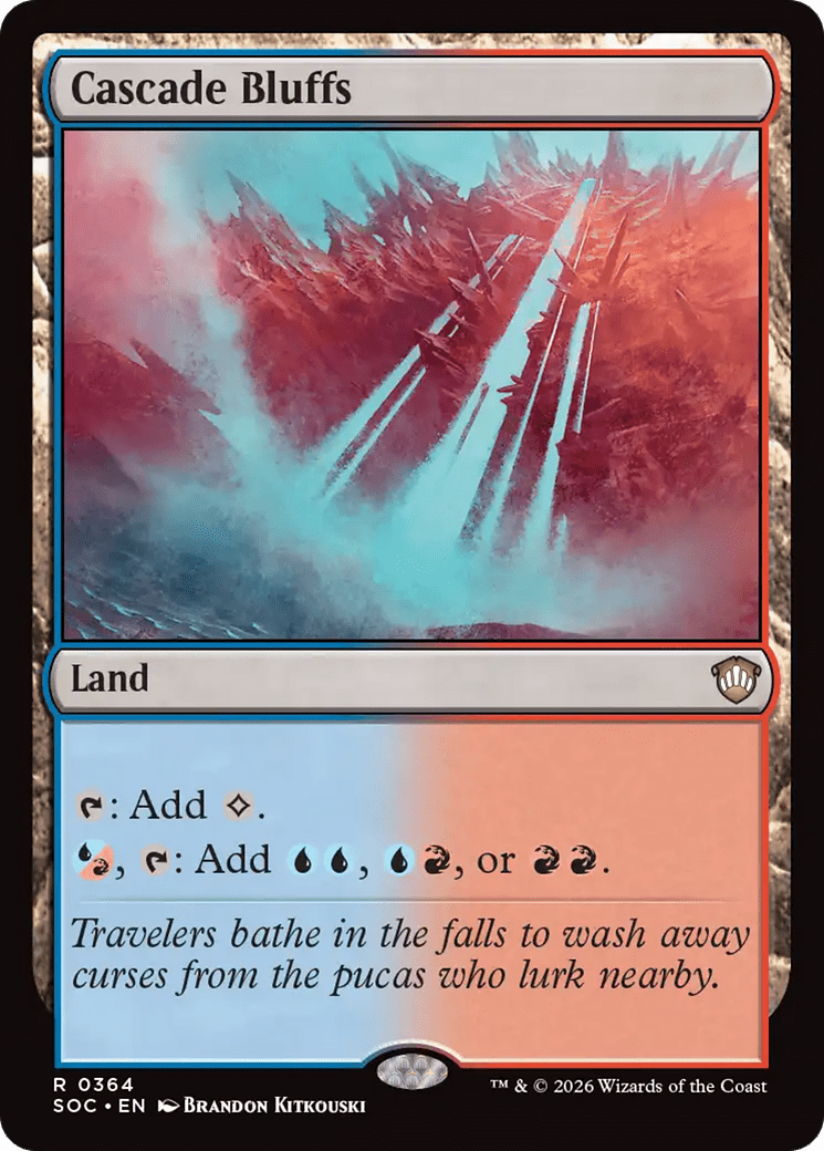 Cascade Bluffs [Secrets of Strixhaven Commander] MTG Single Magic: The Gathering  | Multizone: Comics And Games