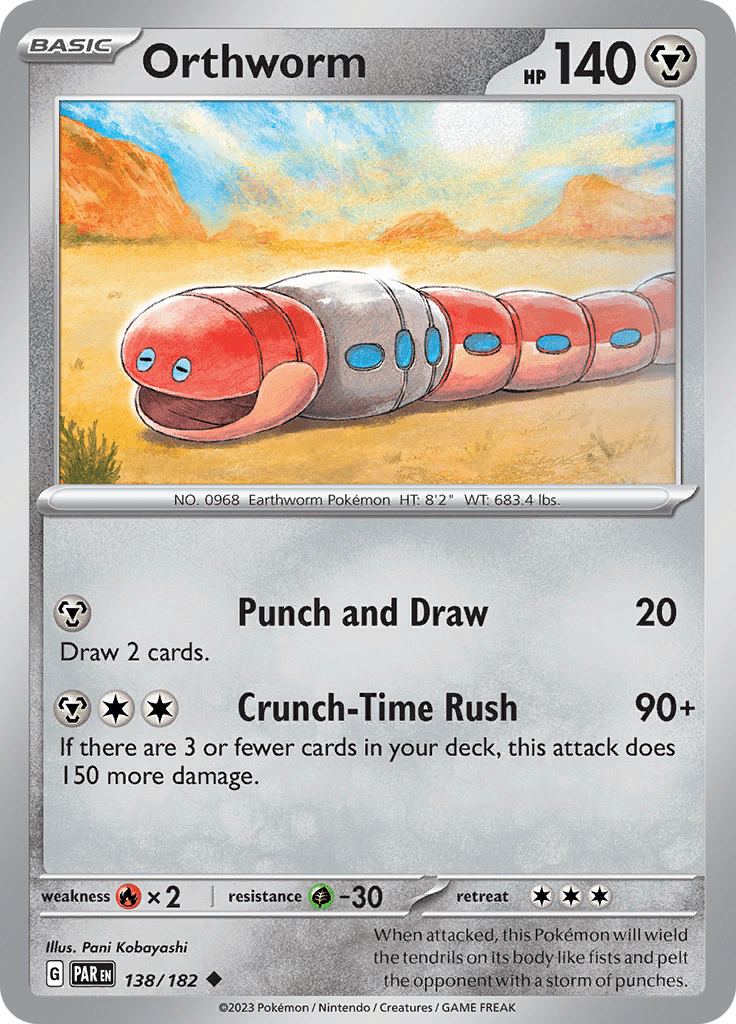 Orthworm (138/182) [Scarlet & Violet: Paradox Rift] Pokemon Single Pokémon  | Multizone: Comics And Games