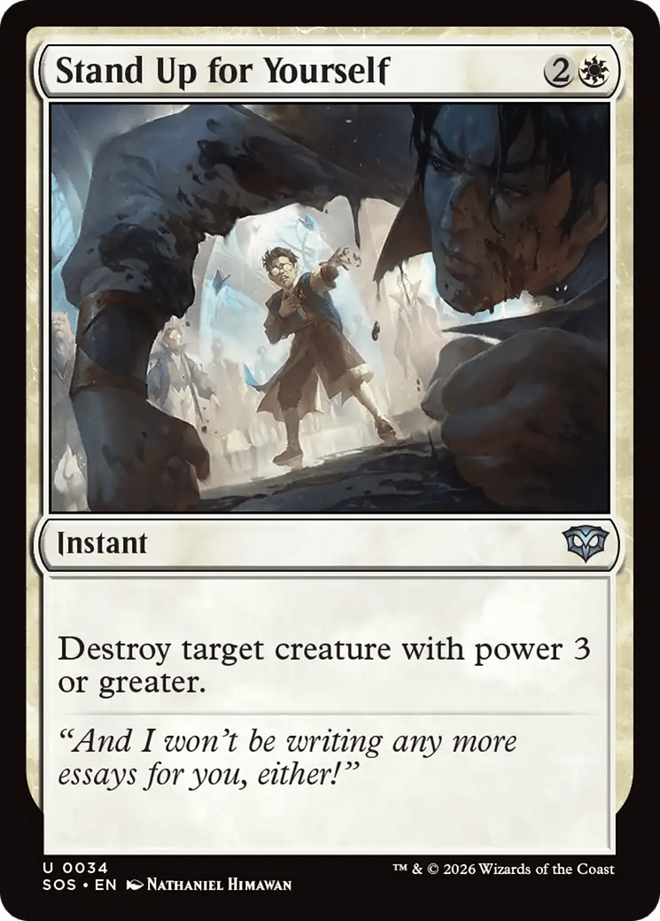 Stand Up for Yourself [Secrets of Strixhaven] MTG Single Magic: The Gathering  | Multizone: Comics And Games