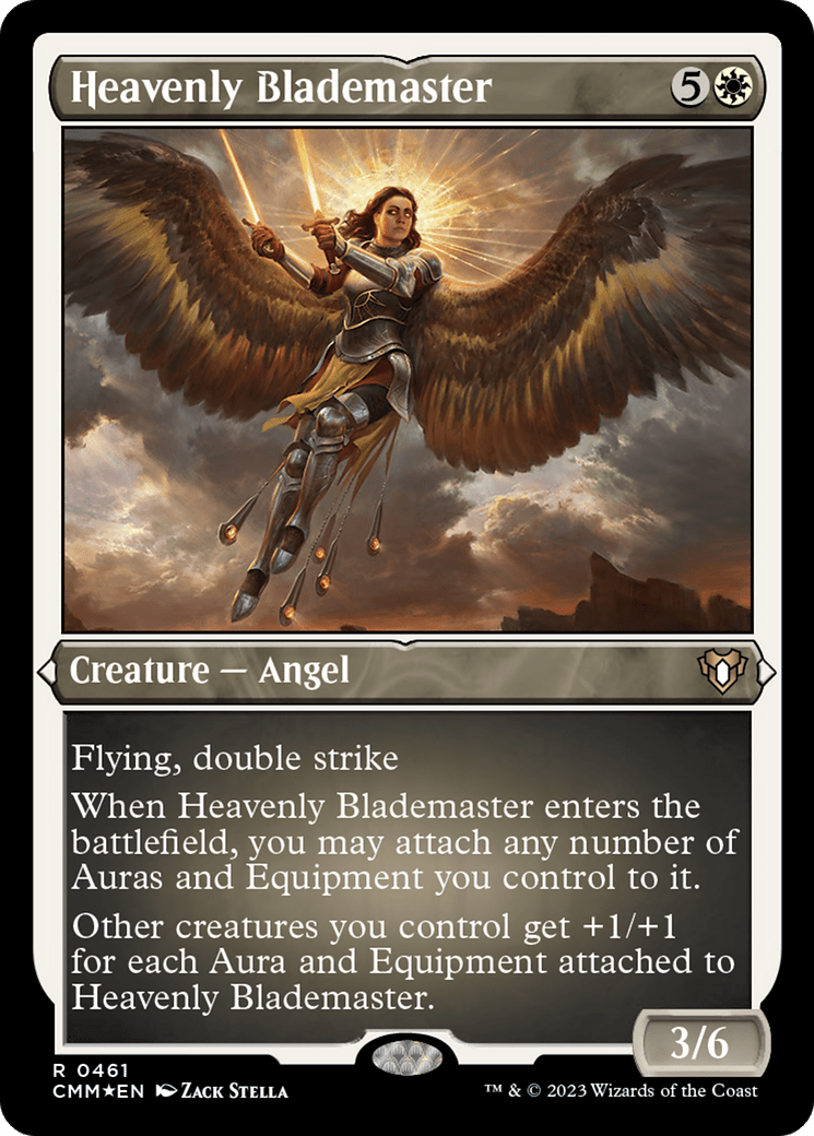 Heavenly Blademaster (Foil Etched) [Commander Masters] MTG Single Magic: The Gathering  | Multizone: Comics And Games