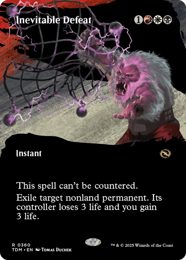 Inevitable Defeat (Borderless) [Tarkir: Dragonstorm] MTG Single Magic: The Gathering  | Multizone: Comics And Games