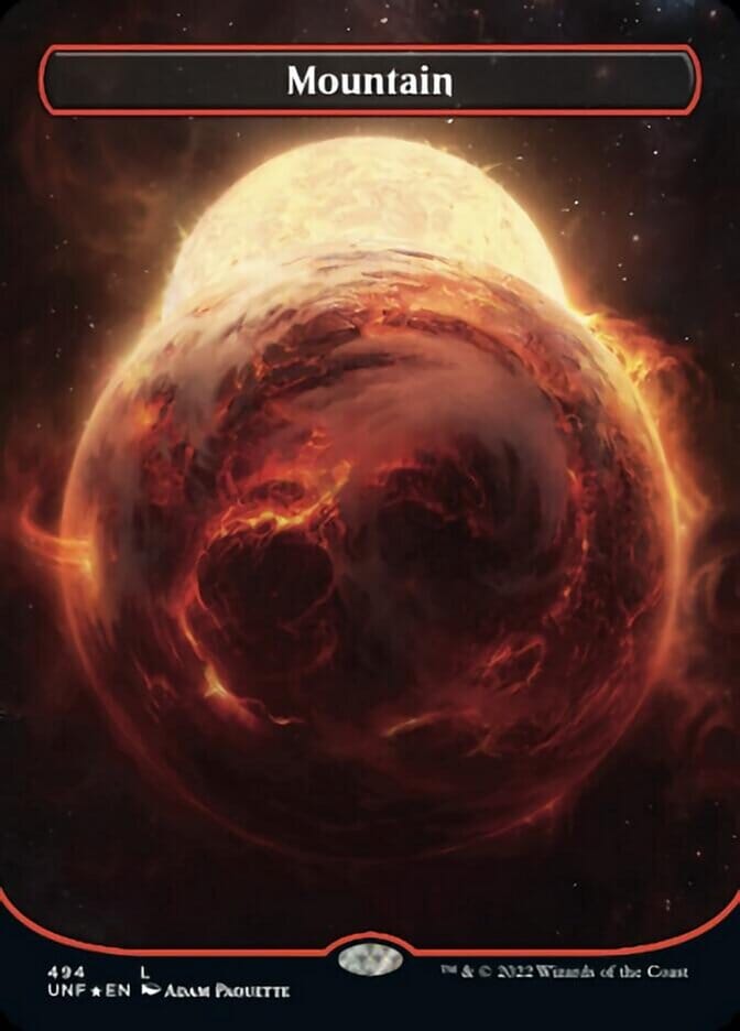 Mountain (494) (Orbital Space-ic Land) (Galaxy Foil) [Unfinity] MTG Single Magic: The Gathering  | Multizone: Comics And Games