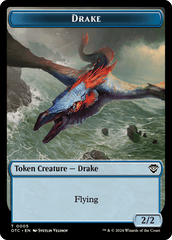 Drake // Soldier (0026) Double-Sided Token [Outlaws of Thunder Junction Commander Tokens] MTG Single Magic: The Gathering  | Multizone: Comics And Games