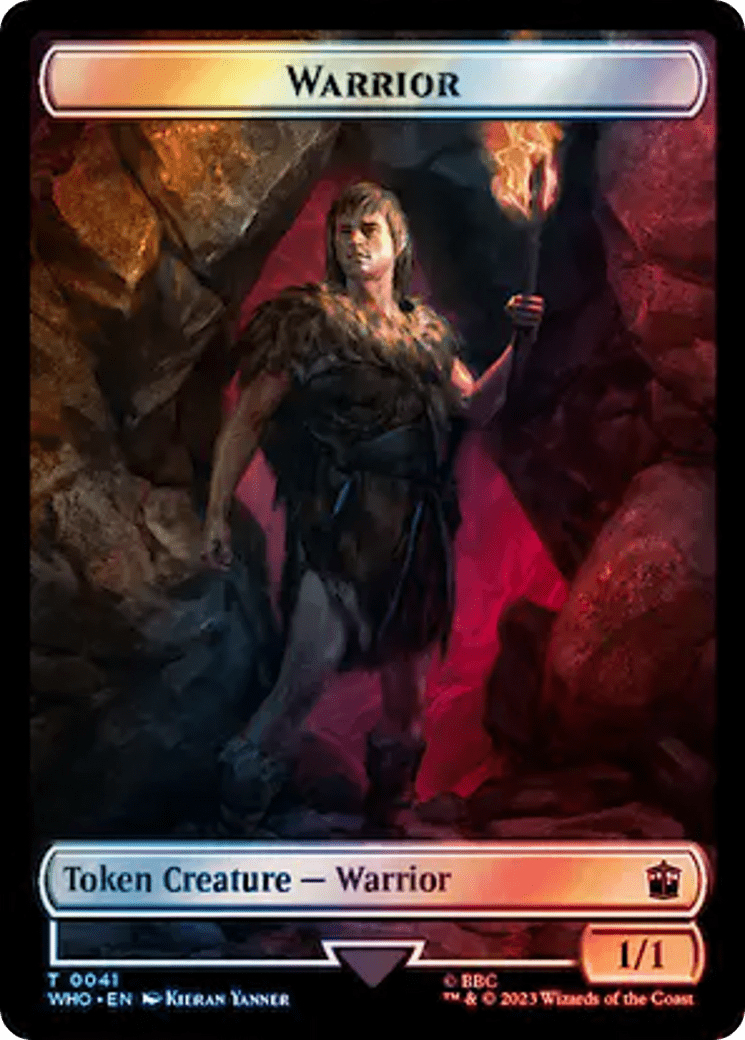 Warrior // Beast (0049) Double-Sided Token (Surge Foil) [Doctor Who Tokens] MTG Single Magic: The Gathering  | Multizone: Comics And Games