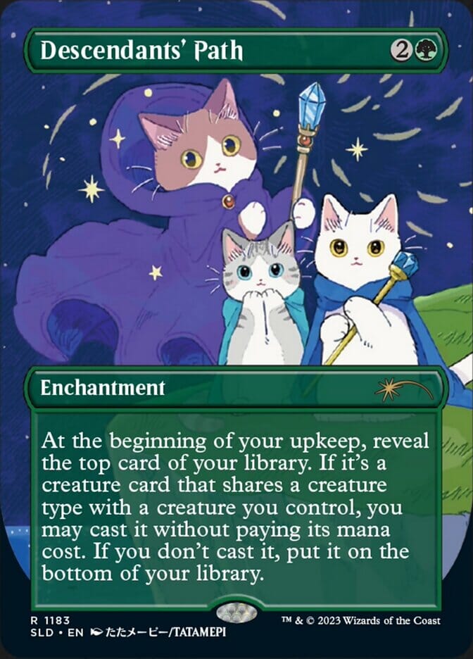 Descendants' Path (Borderless) [Secret Lair Drop Series] MTG Single Magic: The Gathering  | Multizone: Comics And Games