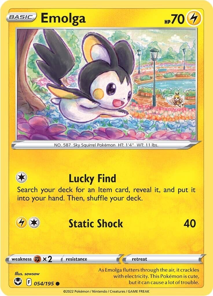 Emolga (054/195) [Sword & Shield: Silver Tempest] Pokemon Single Pokémon  | Multizone: Comics And Games