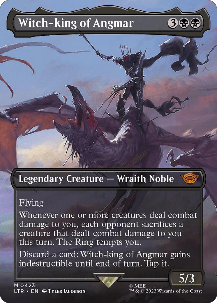 Witch-king of Angmar (Borderless Alternate Art) [The Lord of the Rings: Tales of Middle-Earth] MTG Single Magic: The Gathering  | Multizone: Comics And Games