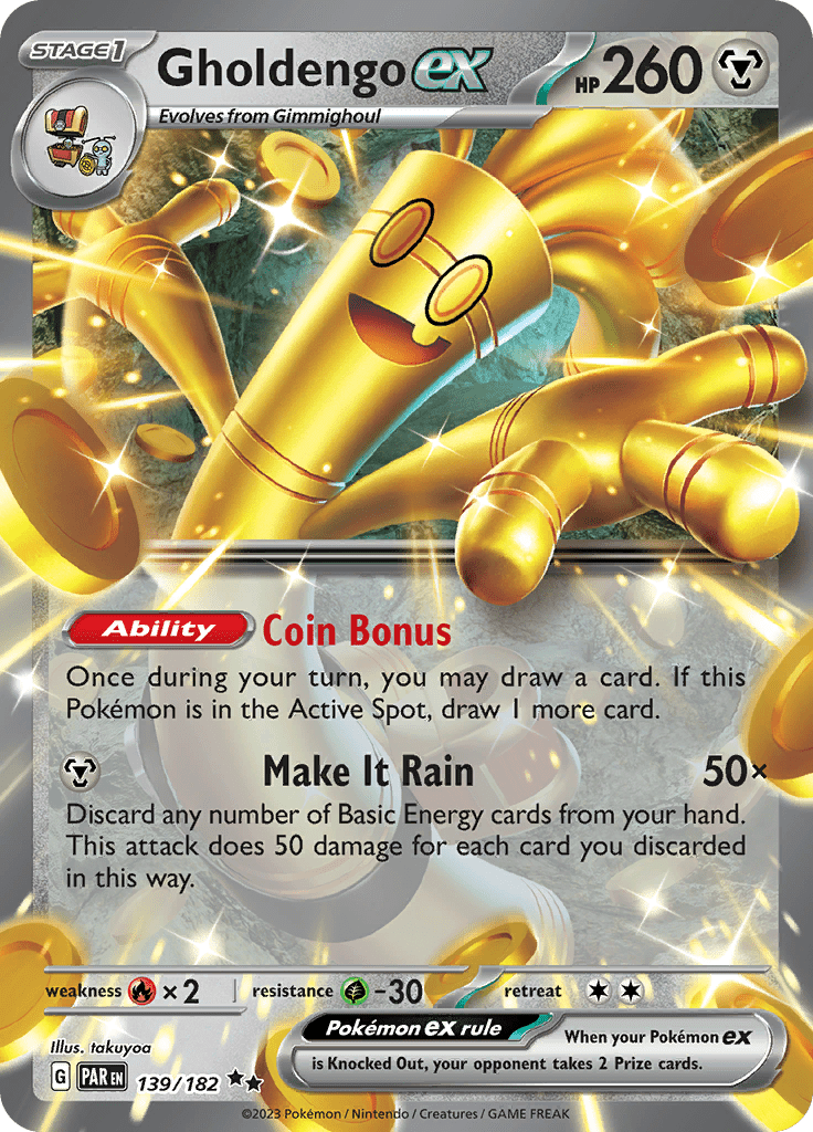 Gholdengo ex (139/182) [Scarlet & Violet: Paradox Rift] Pokemon Single Pokémon  | Multizone: Comics And Games