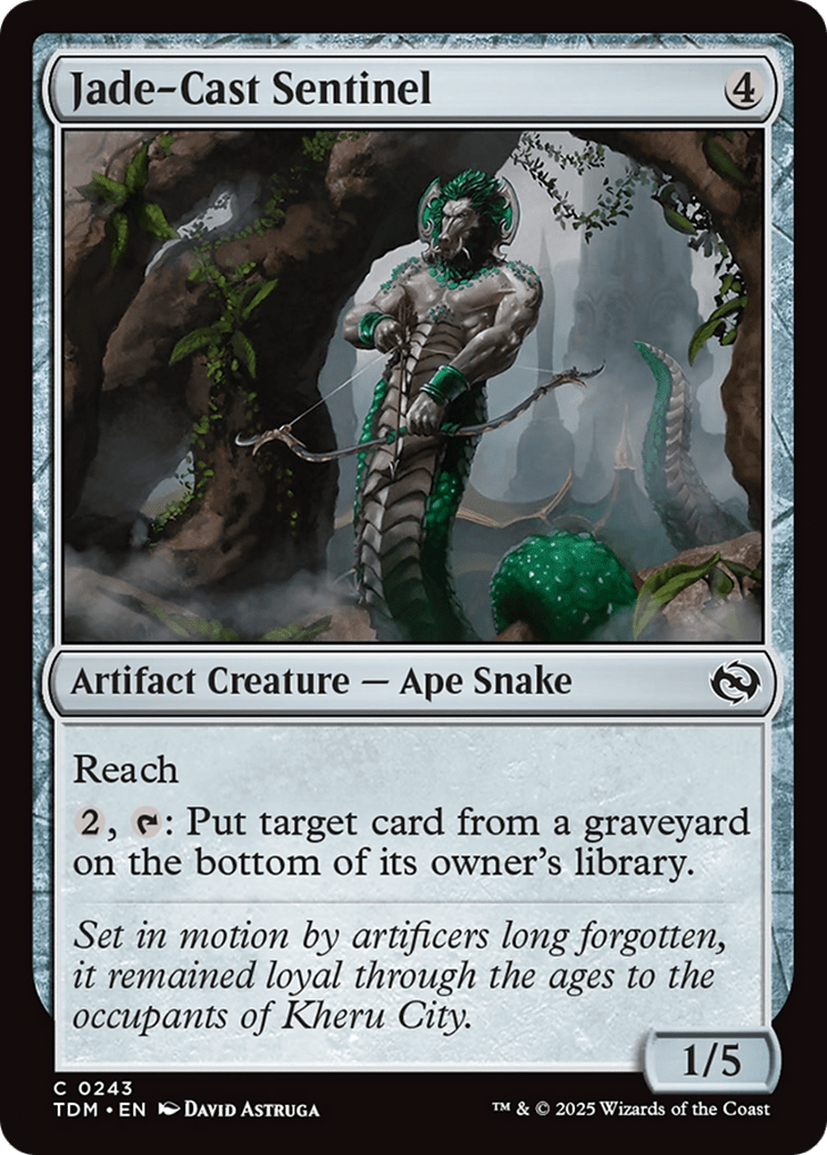 Jade-Cast Sentinel [Tarkir: Dragonstorm] MTG Single Magic: The Gathering  | Multizone: Comics And Games