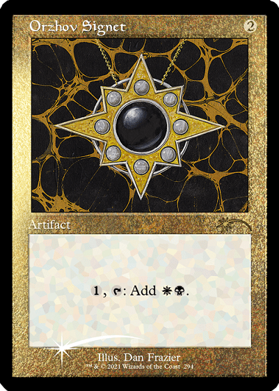 Orzhov Signet (Retro) (Foil Etched) [Secret Lair Drop Series] MTG Single Magic: The Gathering  | Multizone: Comics And Games