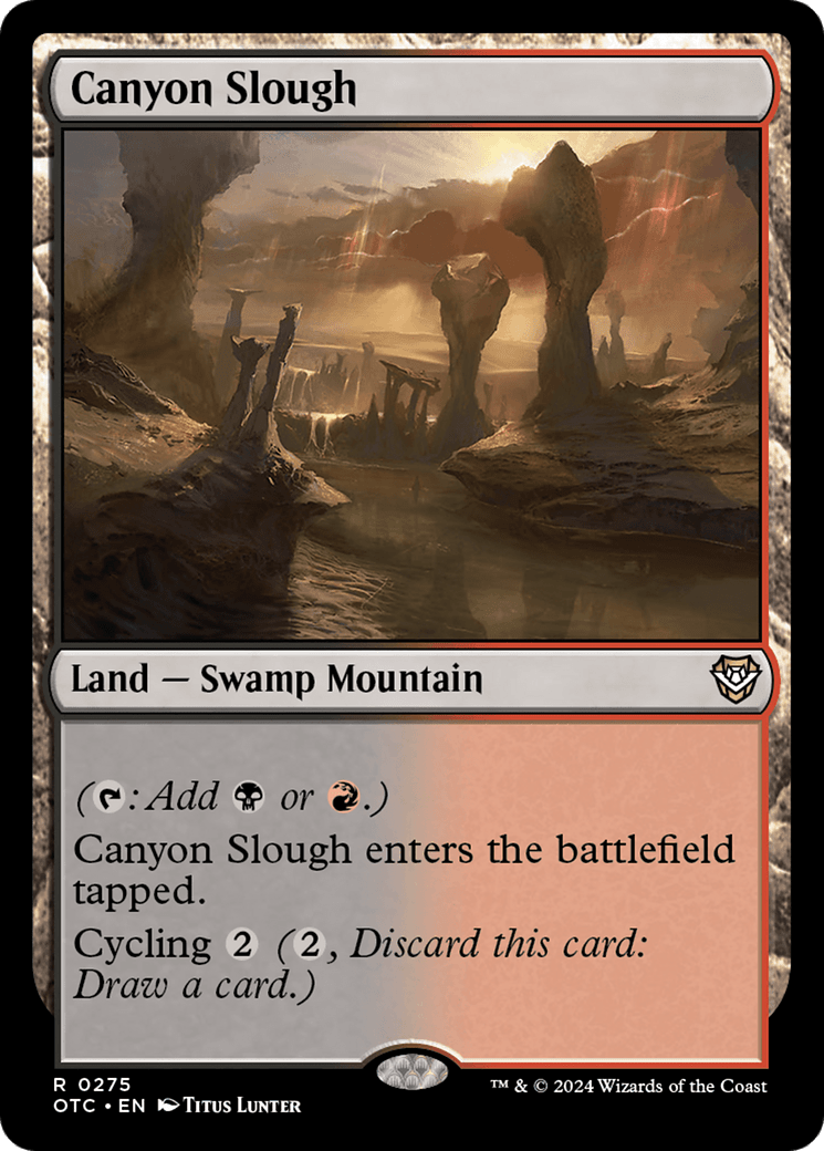 Canyon Slough [Outlaws of Thunder Junction Commander] MTG Single Magic: The Gathering  | Multizone: Comics And Games