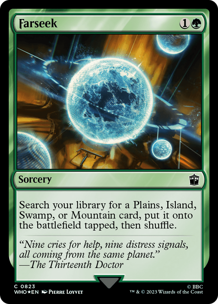 Farseek (Surge Foil) [Doctor Who] MTG Single Magic: The Gathering  | Multizone: Comics And Games