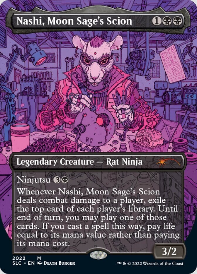 Nashi, Moon Sage's Scion (Borderless) [Secret Lair Countdown Kit] MTG Single Magic: The Gathering  | Multizone: Comics And Games