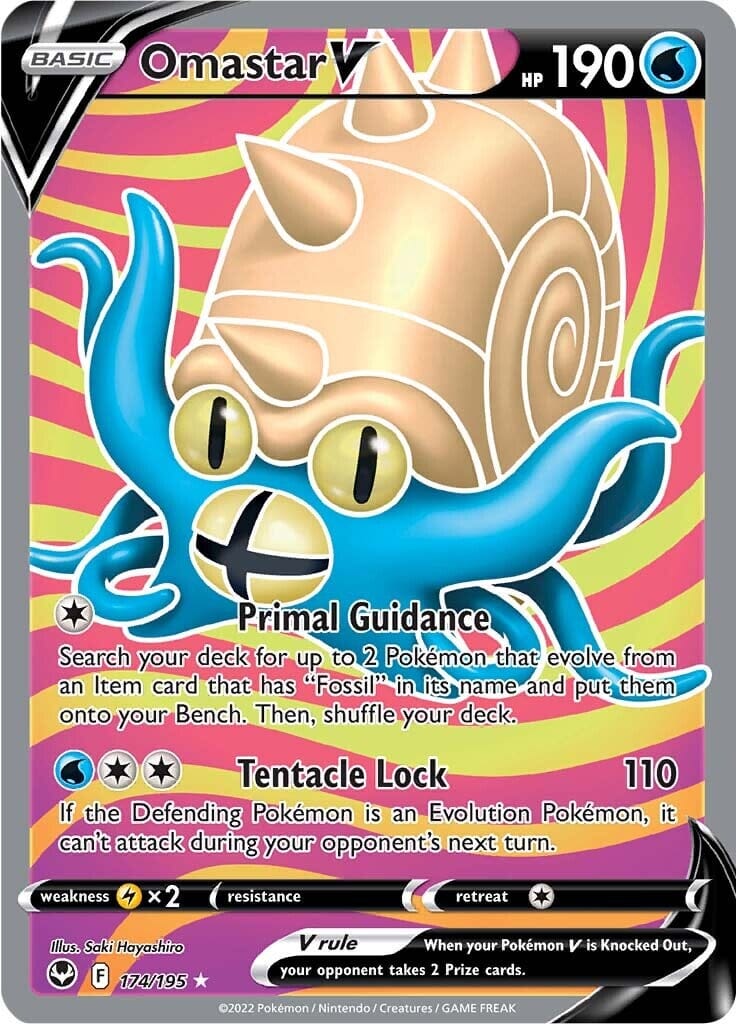 Omastar V (174/195) [Sword & Shield: Silver Tempest] Pokemon Single Pokémon  | Multizone: Comics And Games