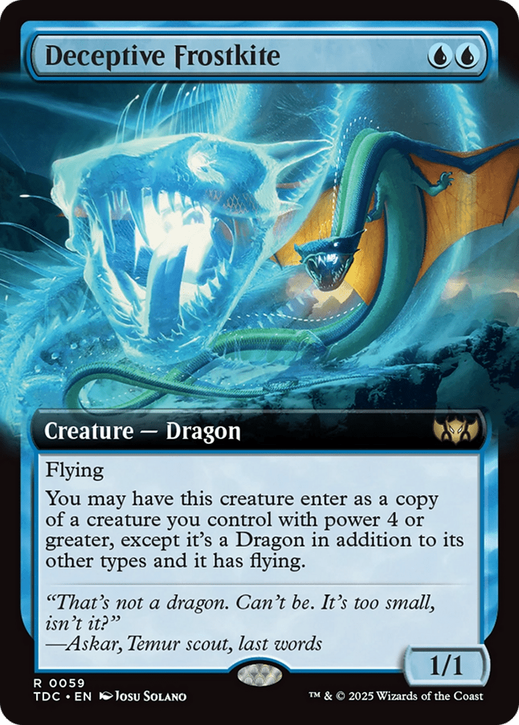 Deceptive Frostkite (Extended Art) [Tarkir: Dragonstorm Commander] MTG Single Magic: The Gathering  | Multizone: Comics And Games