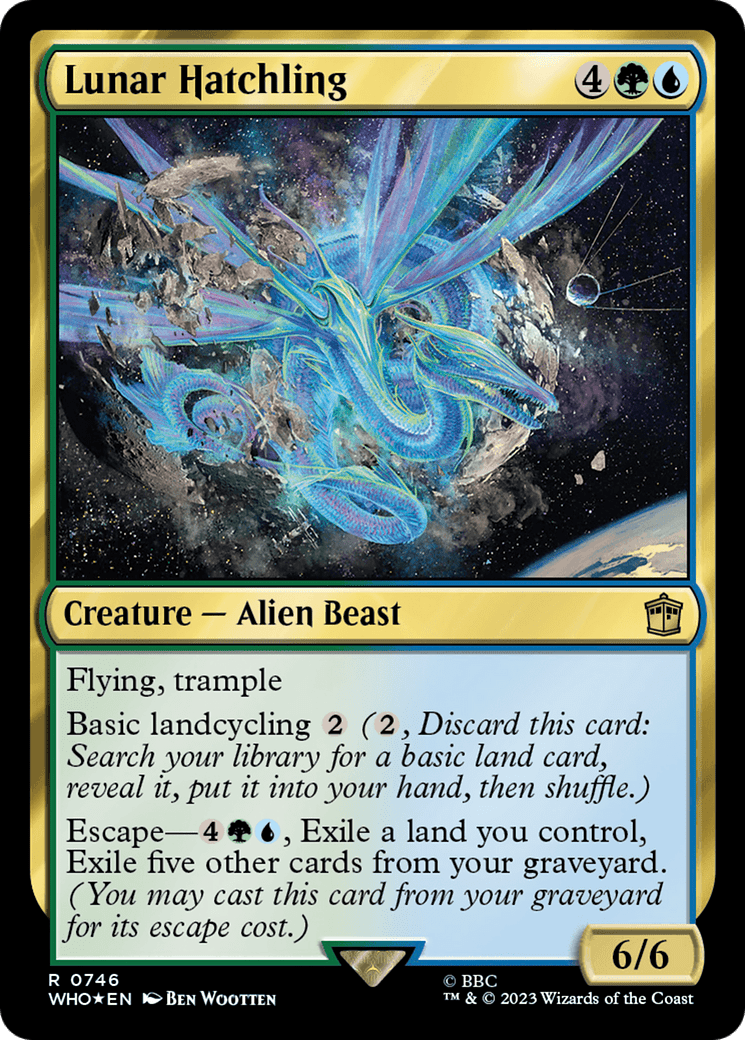 Lunar Hatchling (Surge Foil) [Doctor Who] MTG Single Magic: The Gathering  | Multizone: Comics And Games
