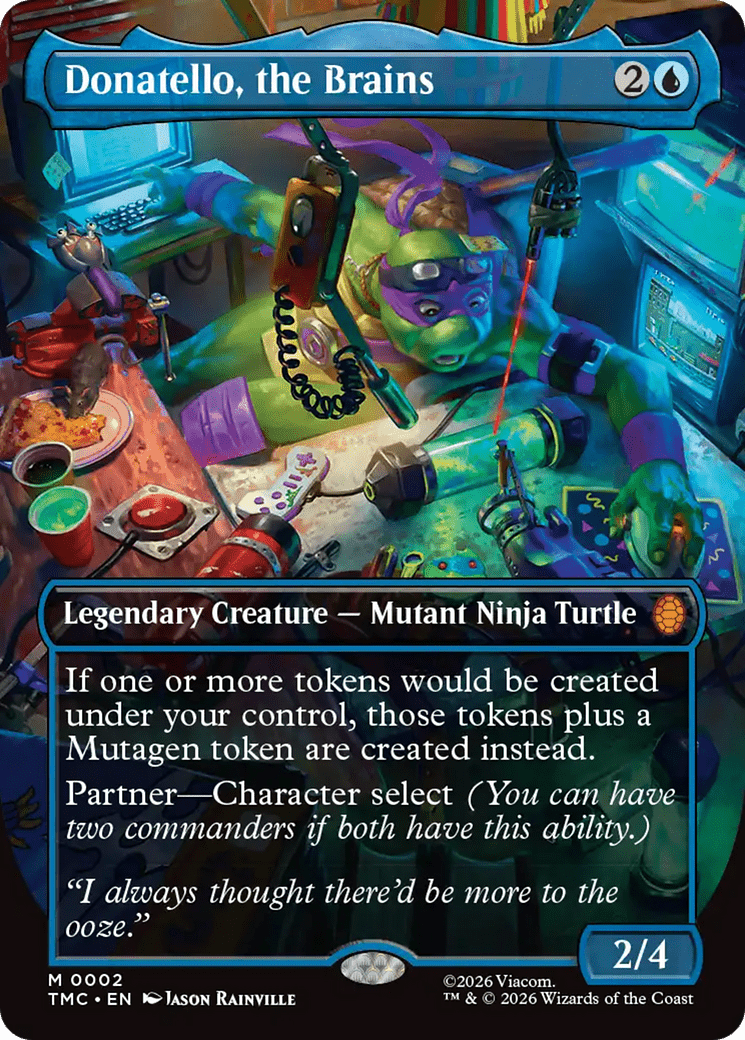 Donatello, the Brains (Borderless) [Teenage Mutant Ninja Turtles Commander] MTG Single Magic: The Gathering  | Multizone: Comics And Games