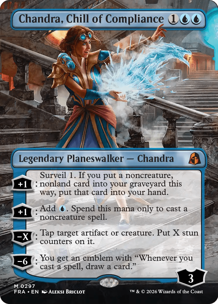Chandra, Chill of Compliance (Borderless) [Reality Fracture] MTG Single Magic: The Gathering  | Multizone: Comics And Games
