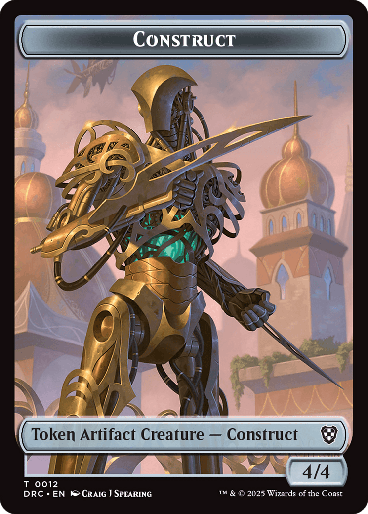 Construct // Beast (0011) Double-Sided Token [Aetherdrift Tokens] MTG Single Magic: The Gathering  | Multizone: Comics And Games