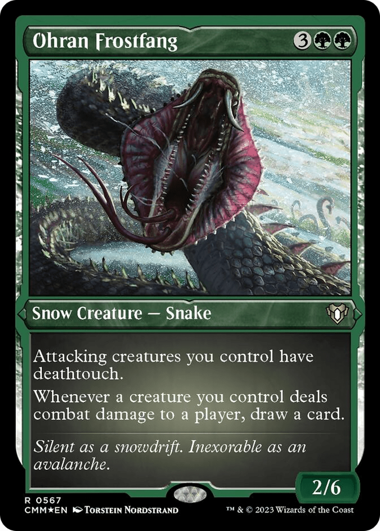 Ohran Frostfang (Foil Etched) [Commander Masters] MTG Single Magic: The Gathering  | Multizone: Comics And Games