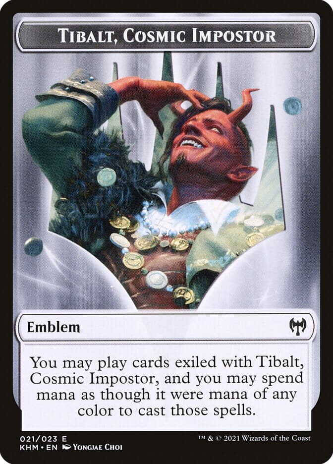 Treasure // Tibalt, Cosmic Impostor Emblem Double-Sided Token [Kaldheim Tokens] MTG Single Magic: The Gathering  | Multizone: Comics And Games