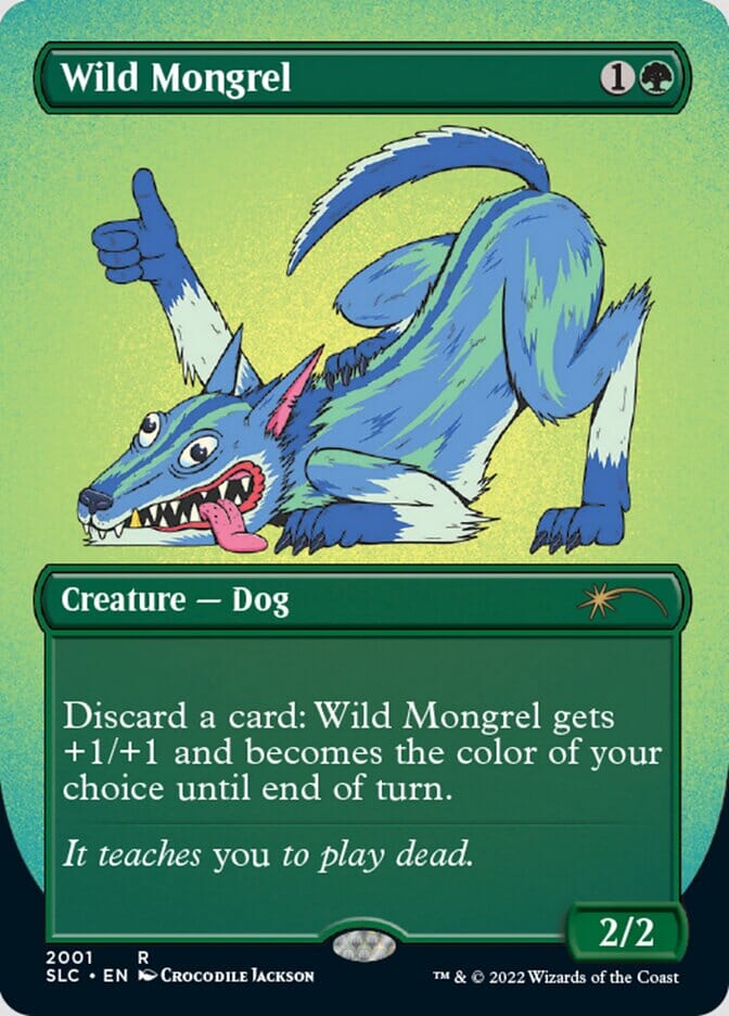 Wild Mongrel (Borderless) [Secret Lair Countdown Kit] MTG Single Magic: The Gathering  | Multizone: Comics And Games