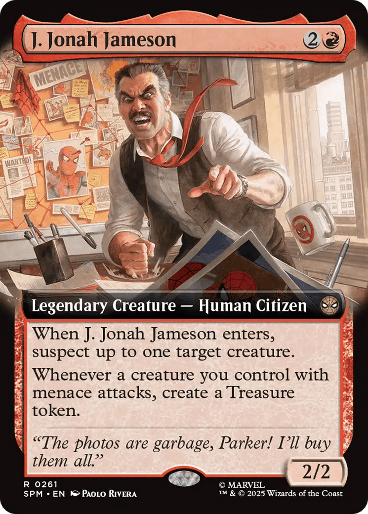 J. Jonah Jameson (Extended Art) [Marvel's Spider-Man] MTG Single Magic: The Gathering  | Multizone: Comics And Games