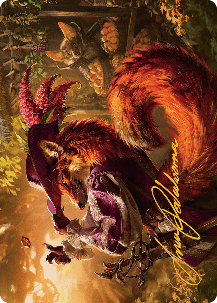 Mr. Foxglove Art Card (Gold-Stamped Signature) [Bloomburrow Art Series] MTG Single Magic: The Gathering  | Multizone: Comics And Games