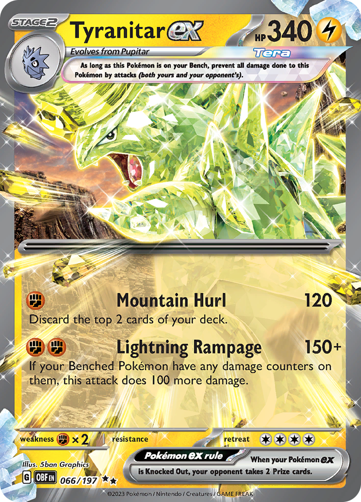 Tyranitar ex (066/197) [Scarlet & Violet: Obsidian Flames] | Multizone: Comics And Games