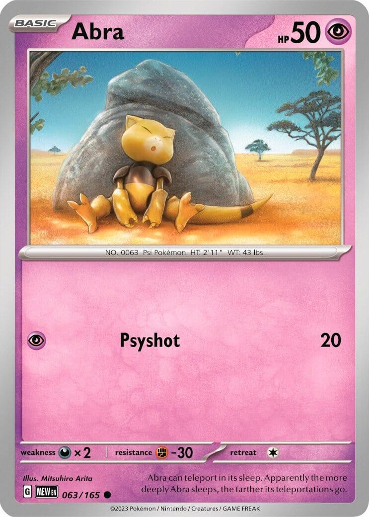 Abra (063/165) [Scarlet & Violet 151] Pokemon Single Pokémon  | Multizone: Comics And Games