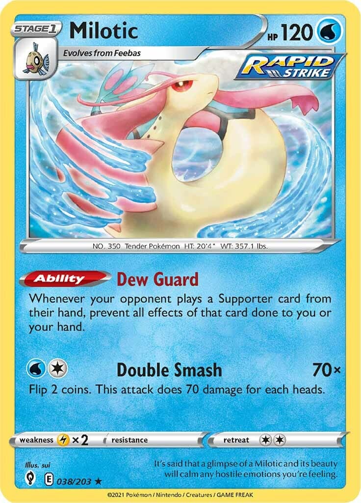 Milotic (038/203) [Sword & Shield: Evolving Skies] Pokemon Single Pokémon  | Multizone: Comics And Games