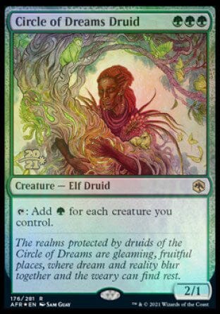 Circle of Dreams Druid [Dungeons & Dragons: Adventures in the Forgotten Realms Prerelease Promos] MTG Single Magic: The Gathering  | Multizone: Comics And Games