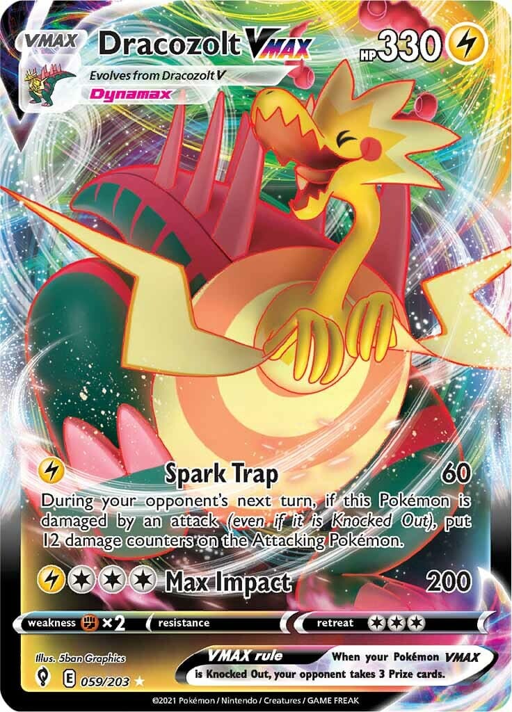 Dracozolt VMAX (059/203) [Sword & Shield: Evolving Skies] Pokemon Single Pokémon  | Multizone: Comics And Games