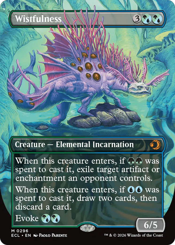 Wistfulness (Borderless) [Lorwyn Eclipsed] MTG Single Magic: The Gathering  | Multizone: Comics And Games