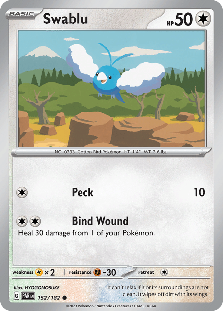 Swablu (152/182) [Scarlet & Violet: Paradox Rift] Pokemon Single Pokémon  | Multizone: Comics And Games